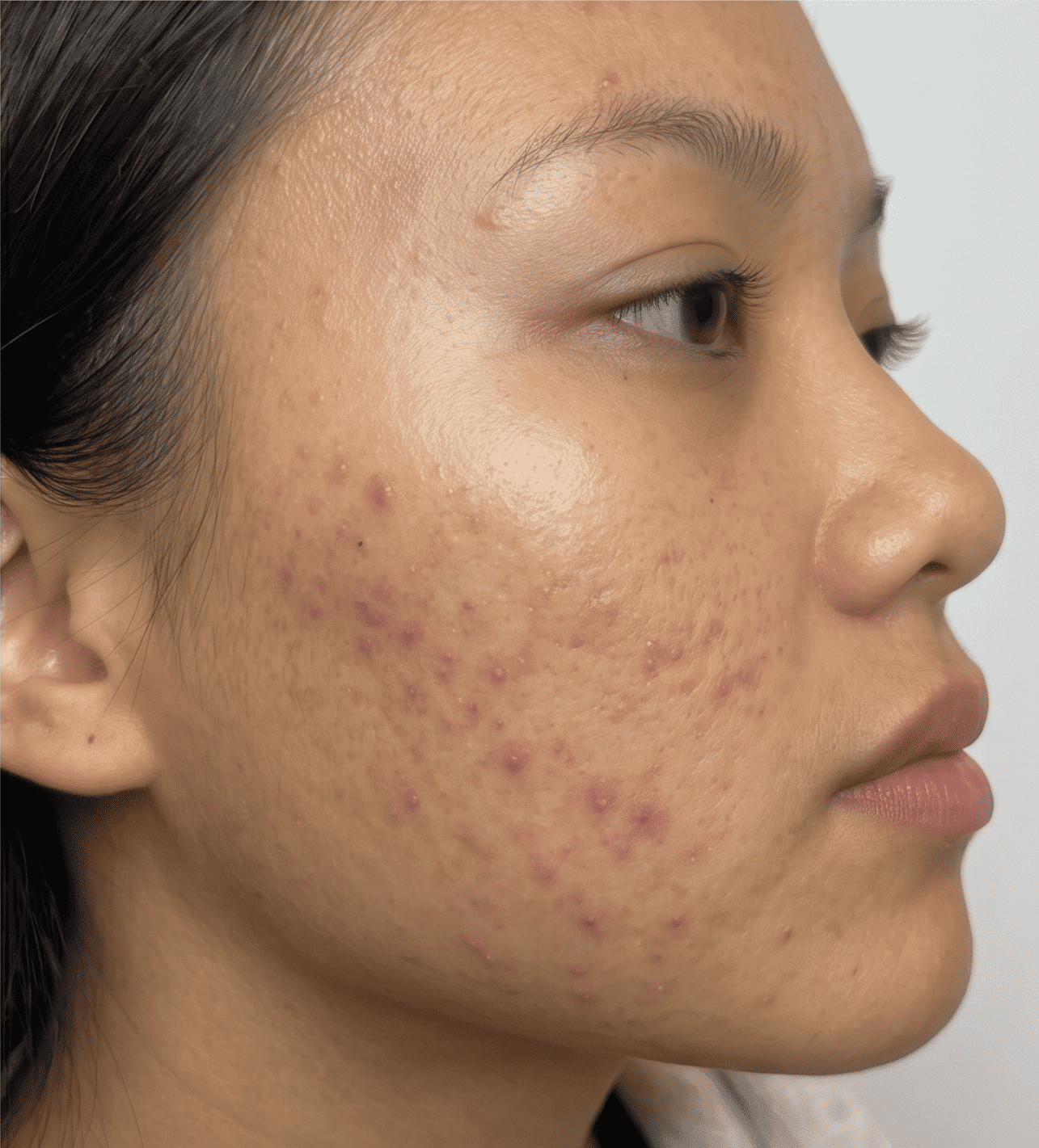 Skin before microneedling